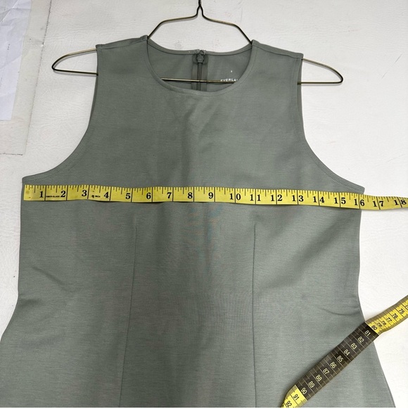 Everlane Green Sheath Mini Dress Cap Sleeve Halter - Picture 5 of 9